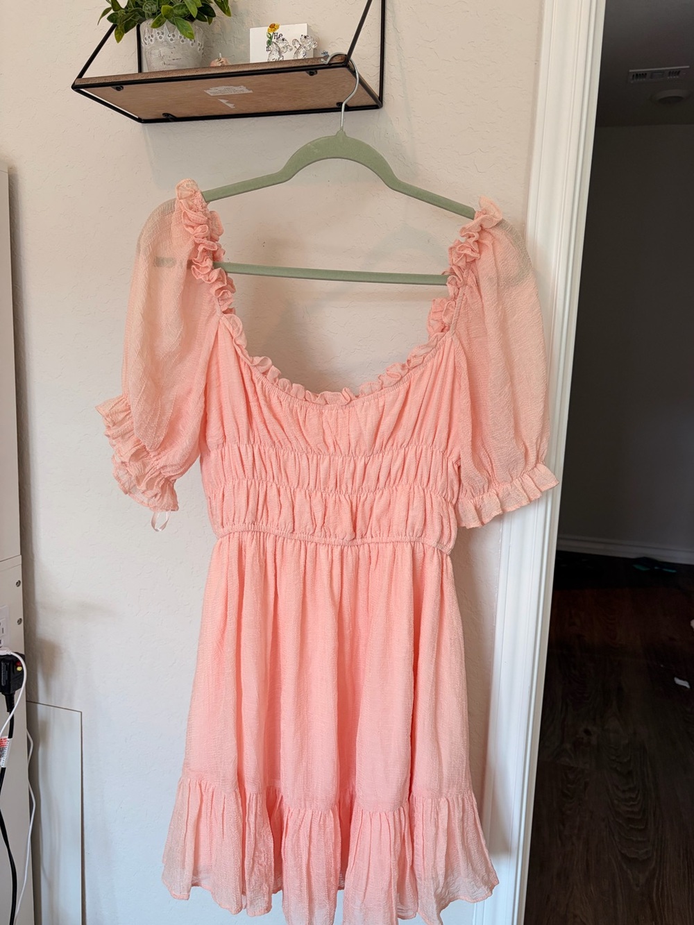 Pink mini dress